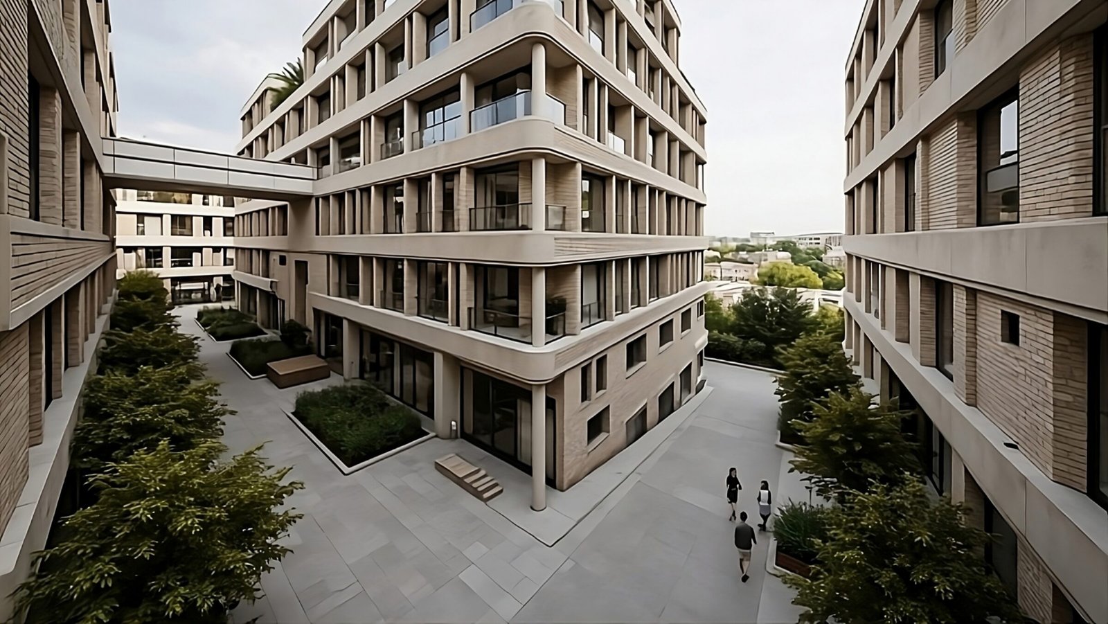 Puente entre Residencia y Área de Estudio de Ciudadela Estudiantil